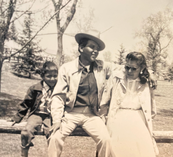 Sage with Mother and Stepfather - Courtesy of Ramona Eagle