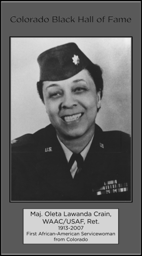 Major Oleta Lawanda Crain, WAAC/USAF, Ret., 1913-2007, First African American Servicewoman from Colorado