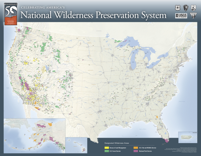 2014 Wilderness Areas map
