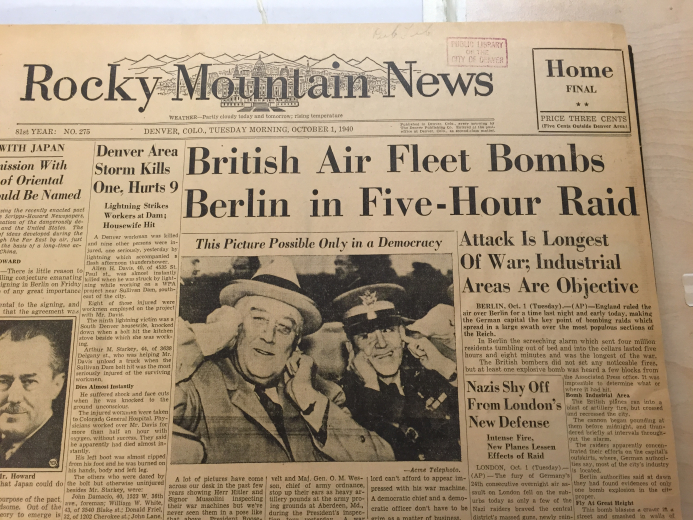 Rocky Mountain News Front Page