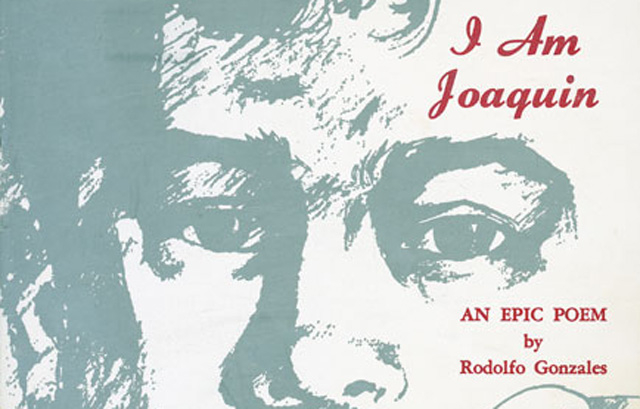 Cover of Rodolfo "Corky" Gonzales epic Chicano poem "Yo Soy Joaquin"