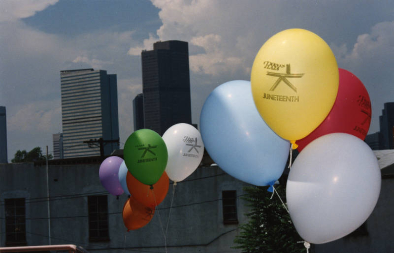 Balloons at Juneteenth Celebration