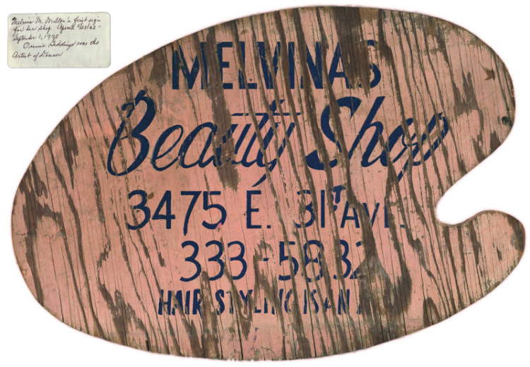 Melvina's Beauty Shop Sign