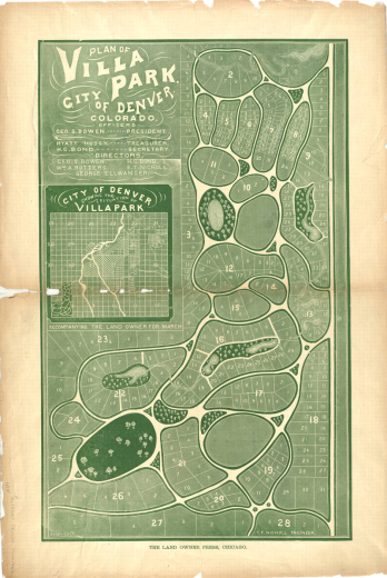 Plan of Villa Park, City of Denver, Colorado