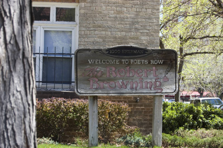 Robert Browning House sign