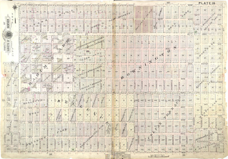 Baist's real estate atlas of surveys of Denver, Col. (Plate 16)