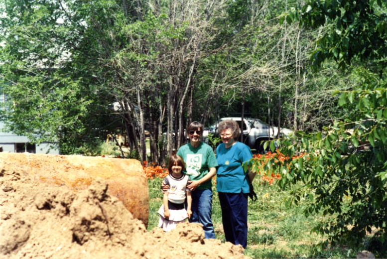April Crumley and Family at the Future Site of Cedar Park