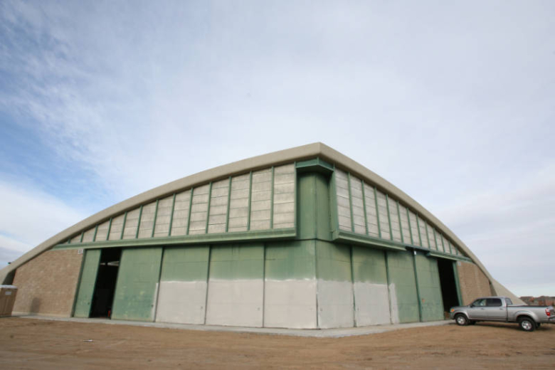 hangar 61, a great old aviation structure at stapleton that has gone through a lot of work and is getting ready for a buyer
