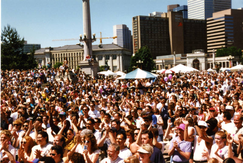 People's Fair, crowd of people