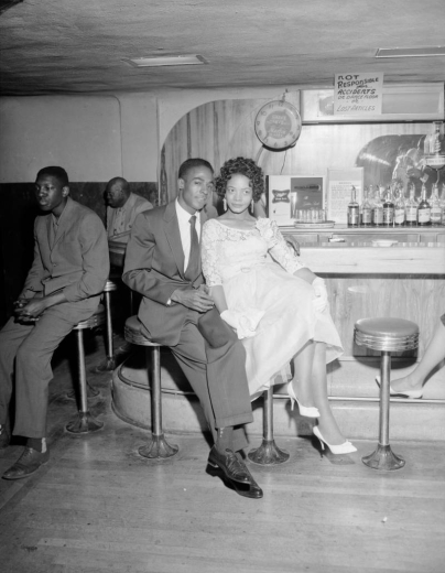 Burnis' photo of a young couple at the Amitie Club in Five Points, Denver