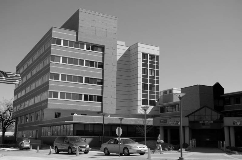 View of the newest building at National Jewish, the Iris and Michael Smith Clinics and Laboratories, dedicated in May 2007.