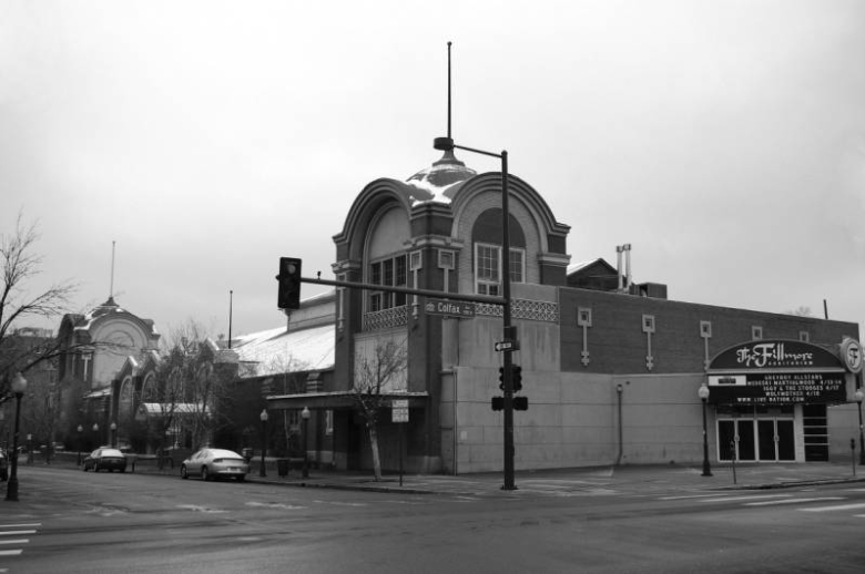 Photo of the Fillmore Auditorium built in 1917 and designed by Edwin Moorman.
