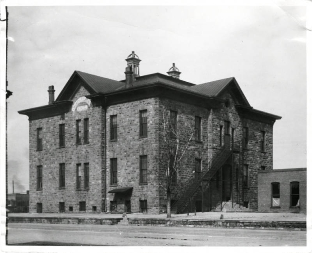 Exterior of the old 24th Street School, later replaced by Cowell Elementary School, in Denver, Colorado.