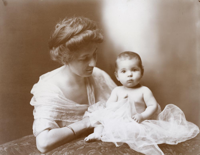Eva Sickman Silverstein with Baby Julia Jane Silverstein