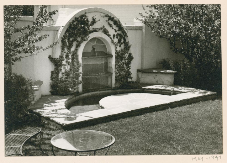 Fountain at the Mrs. Donald E. Bent Residence