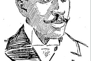 Illustrated portrait of Harry L Freeman