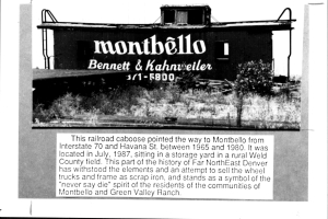 Montbello train car