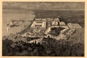 George Elbert Burr woodblock print of the Chicago World's Fair