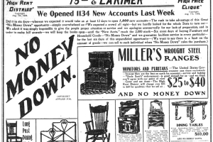 Davis & Shaw Furniture Company advertising, 1903