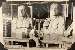 "Models of Surveyor & Engineer," relief sculptures and Julius P. Ambrusch