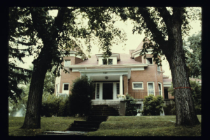 Bowman-Savio House, view of front porch
