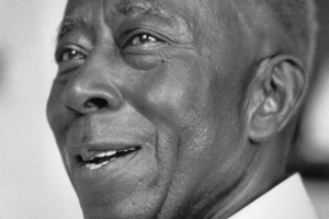 Portrait of Daddy Bruce Randolph, African-American restaurateur and philanthropist, in (possibly) Denver, Colorado.