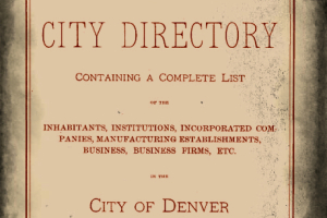 Denver City Directory cover page, 1889