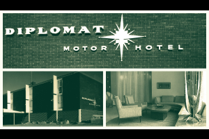 The Diplomat Motor Hotel. Collage of photographs from the Richard Crowther Architectural Records (WH1504) and the Rocky Mountain News Photo Collection.