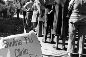 Swine Flu Clinic, October 14, 1976. Photo by John Gordon. Rocky Mountain News Records (WH2129), PhotoBox 360